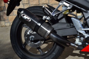 2015 CBR300R Slip On with Carbon Canister