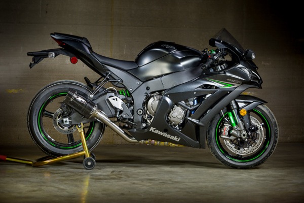 2016 ZX10R Carbon Slip On with Catalytic Converter Eliminator