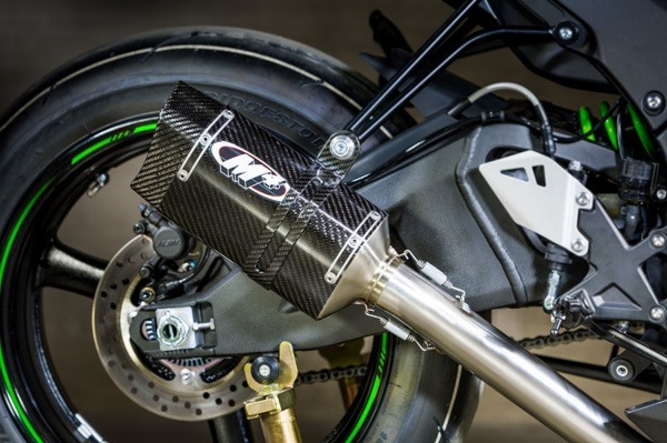 2016 ZX10R Carbon Slip On with Catalytic Converter Eliminator