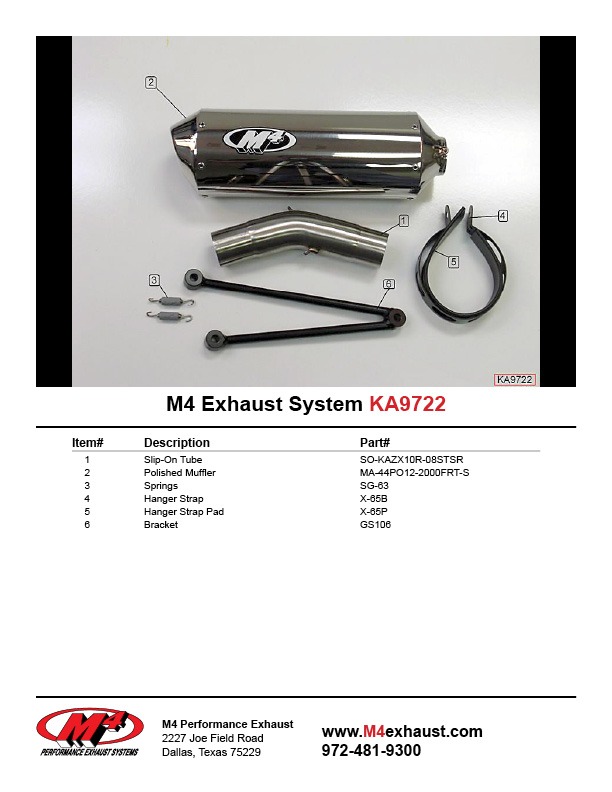 KA9722 Component Key