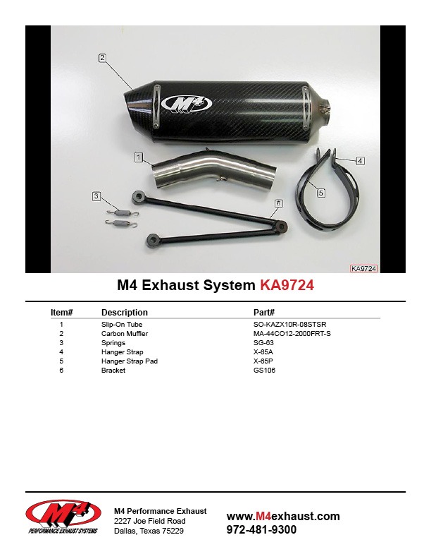 KA9724 Component Key
