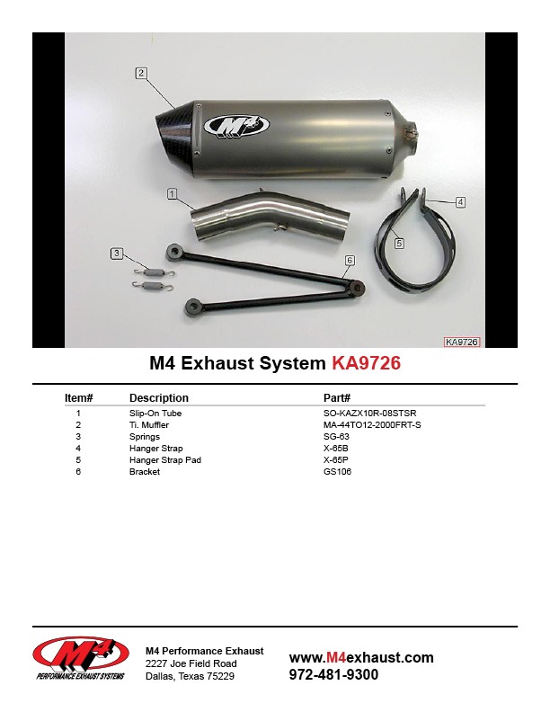 KA9726 Component Key