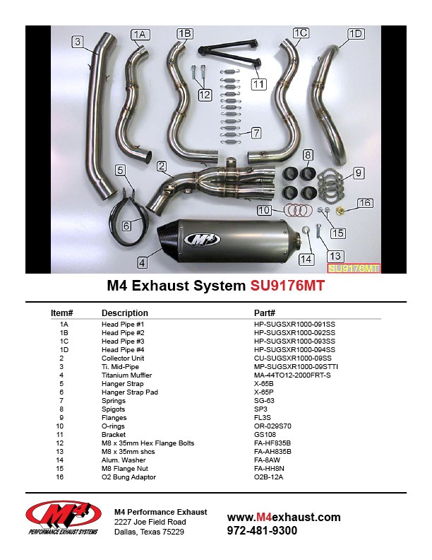SU9176MT Component Key
